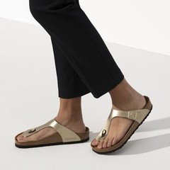 BIRKENSTOCK GIZEH GOLD WOMEN’S THONGS SANDALS REGULAR/WIDE WIDTH