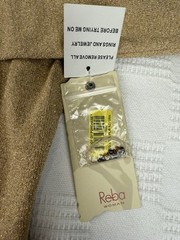 Reba Gold Knit Top Plus Sz 3X Cotton Nylon Poly Metallic Spandex