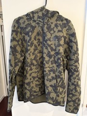 Nike Tech Fleece Full Zip Hoodie Camo Olive Black CJ5975-222 Men’s Medium