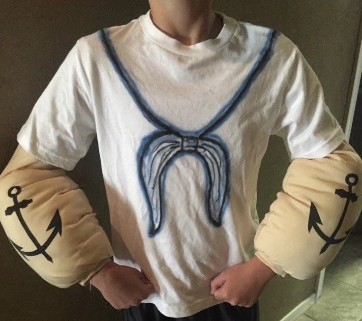 Popeye The Sailor Man Custom Made Child S – Halloween Or Dress Up Costume.