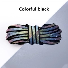 Flat Round Reflective Shoelaces Luminous Semicircle Shoelace Colorful Starry Las