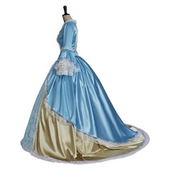 Blue Rococo Victorian Ball Gown 18th Century Marie Antoinette Costume Dresses