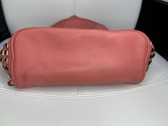 Michael Kors Women’s Medium Backpack Purse In Peach Soft Leather With Gold Studs