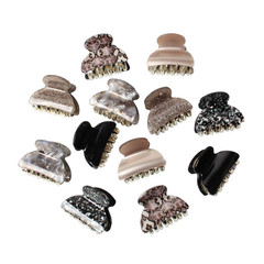 1.57 Inch Floral Printed Medium Acrylic Hair Claw Clips for Girls and Women,Plas