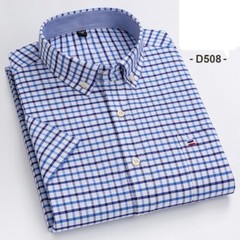 Mens Dress Oxford Shirts Formal Business Short Sleeves Cotton Casual Shirts Top