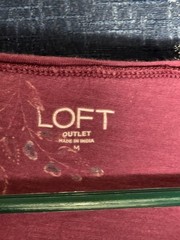 Women’s LOFT Outlet Burgundy Floral Short Sleeve Tee M cottagecore y2k 90’s