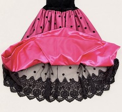 Vtg 80s William Pearson Black Velvet Pink Polka Dot Lace Formal Prom Gown XS/00