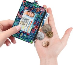 Fintie Zip ID Case Card Holder, Slim Coin Purse Wallet RFID Jungle Night