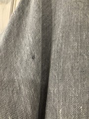 Eileen Fisher 100% Lightweight Organic Linen Pullover Tie Bluish Gray S/M EUC