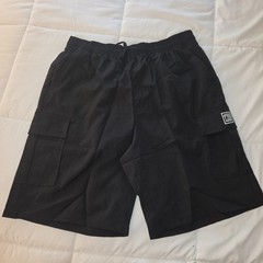FS Fashion Men’s Solid Cargo Shorts Drawstring Pockets Polyester XL NWT