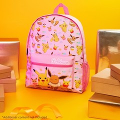 Pokemon Backpack for Kids Teens Boys Girls, Pikachu 16.1x13x4.7inch, Pink