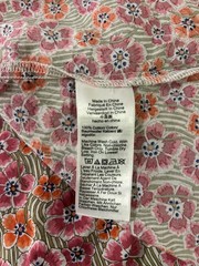 J.CREW Liberty Fabric Floral 100% Cotton Scoop Neck Tie-Strap Cami, Size L