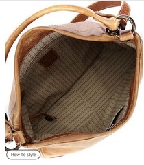 FRYE MELISSA HOBO DISTRESSED Cognac CROSSBODY OR SHOULDER LEATHER Slouchy Magnet