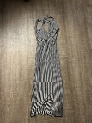 Calvin Klein Black & White Criss Cross, Open Back Dress Size 6