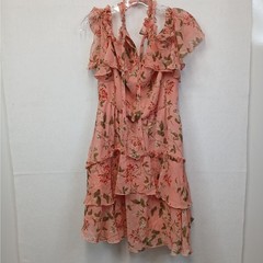 Endless Rose Pastel Pink Floral Cutout Cold Shoulder Maxi Dress Size M