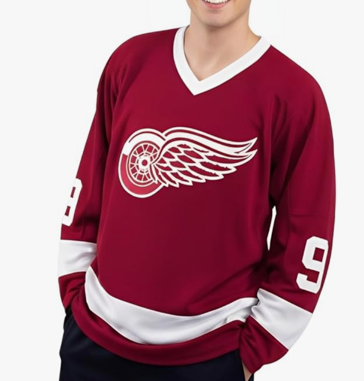 Gordie Howe Detroit Red Wings Replica Jersey Ferris Bueller Costumer Sz 2XL NEW