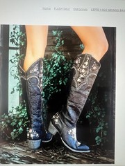 Old Gringo Bridgette Tall Women’s Black Leather Knee High Western Boots 9