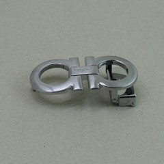 Salvatore Ferragamo Classic Alloy Belt Buckle Silver for34-35mm belt US shipping