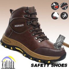 Men Work Shoes Waterproof Safety Shoes New Anti-Puncture Indestructible Shoes