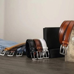 Genuine Leather Belts for Men Dress Causal Mens Belt, Many Colors 1.37inch Width