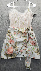 Klesin Corset Wrap Mini Dress Women Medium Multi Floral Spaghetti Strap Side Zip
