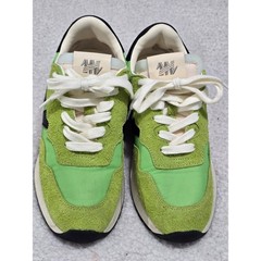 Steve Madden Burst Lime Green Black Suede Fabric Sneakers BURSO1S1 Mens 8M