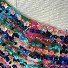 Y2k Cache Satin Beaded Sequin Open Back Formal Train Dress Fairy McBling Sexy 2