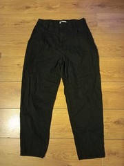Ladies Black New Look Denim Trousers Size 12 Leg Length 27 Inches