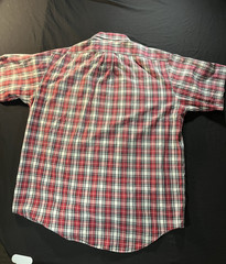 Daniel Cremieux Collection Mens Large Plaid Button Down Shirt Short Sleeve