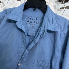 Frank & Eileen Blush Blue Barry Denim Long Sleeve Button Down Shirt Size Medium
