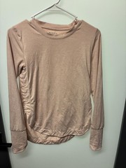 Athleta Women’s Long Sleeve Top ruched in Light Pink – Size XXS