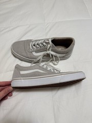 NEW – VANS Gray/White Canvas Low Top Lace-Up Sneakers Women’s US 10