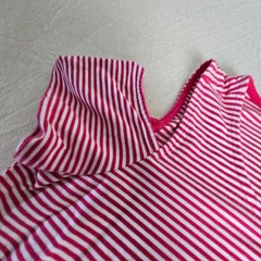 Michael Michael Kors Pink White Striped Cold Shoulder Womens shirt Medium
