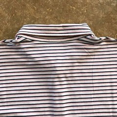 Polo Golf Ralph Lauren Stretch Lisle Golf Shirt Mens XL Pink/Navy Stripe NWT