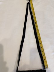 Vintage Black Flapover Crochet Crossbody Handbag