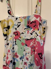 River Island, floral printed summer dress size 12 button fronted viscose rayon