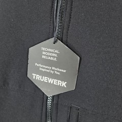 Truewerk S3 Solution Hoodie Mens Large Black Performance Workwear Zip Jacket