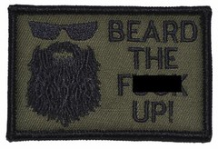 Beard the F*** Up – 3×2 Hat Patch Military Funny Patch