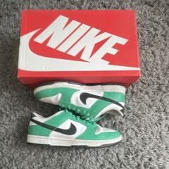 Nike Dunk Low Men’s Colorblock Low Top Lace-Up Sneakers Green/White/Black