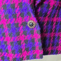 Koret Vintage 80s 90s Houndstooth Cropped Blazer