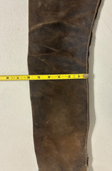 Vintage Riding Chaps Leather Suede Adjustable Waist Talon Zipper Great Patina