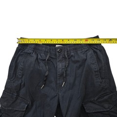 Jack & Jones Mens Black Cargo Pants Size S Regular Drawstring Waist