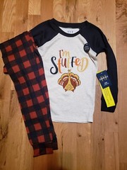 PJ Essentials Thanksgiving Turkey I’m Stuffed Pajamas 2 Piece Set 3T