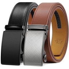 Zitahli Ratchet Belt for Men – 2 34″ to 48″ Waist Adjustable, Black/Coffee