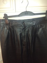Michael Hoban North Beach Leather Pants Men’s 30×30.75 Pleated Lined Vintage