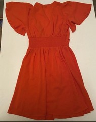 Shein Red M Short Sleeve Flare Dress