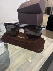 Tom Ford Sunglasses TF5683-B 001 Black Gold Gray 54 18 145 Clip on Blue light