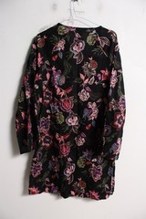 Next Womens Floral Patterned Smock Retro Dress Black – Size Medium M (D41)