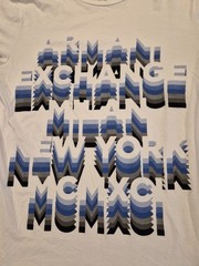 Armani Exchange Tee Shirt Medium White New York B685