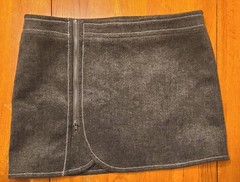 NWT Purnell Santa Barbara Workwear Size 12/31 Grey Wool Blend Skirt Herringbone